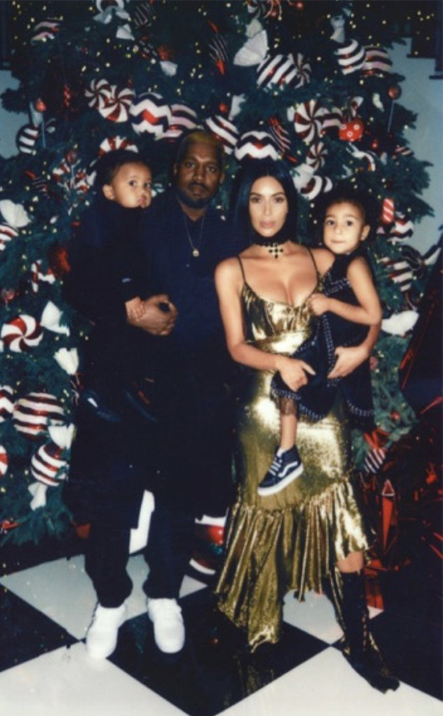 Kanye West, Kim Kardashian, Saint, North